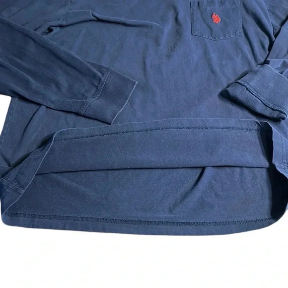Y2K   U.S. POLO ASSN.cotton shirt,men XL. Blue,Long sleeve t-shirt, pocket,logo, - Picture 9 of 12